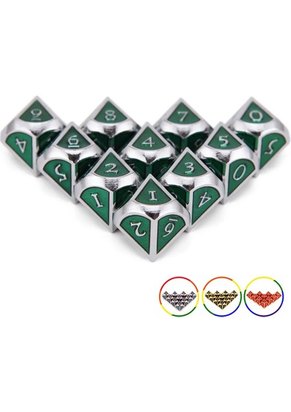 Yeşil Stil Masa Oyunu World Of Darkness Vampire Için D10 Metal Zar Seti (Yurt Dışından) fiyatları