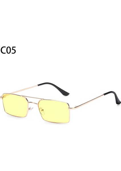 C05 Stili Klasik Retro Dikdörtgen Kadınlar ve Erkekler Için Güneş Gözlüğü Vintage Steampunk Metal Çerçeve UV400 Lens Güneş Gözlükleri Açık Sporlar Için (Yurt Dışından)