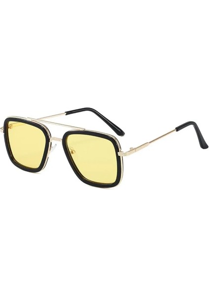 No.7 Tarzı Claemi-Rimless Güneş Gözlüğü Erkek Womequare Polarize Güneş Gözlüğü Erkekler Oculos De Sol Gafas UV400 Retro Gözlük (Yurt Dışından)