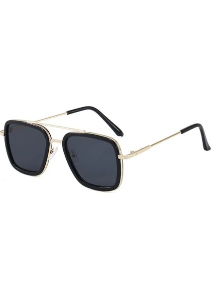 No.7 Tarzı Claemi-Rimless Güneş Gözlüğü Erkek Womequare Polarize Güneş Gözlüğü Erkekler Oculos De Sol Gafas UV400 Retro Gözlük (Yurt Dışından)