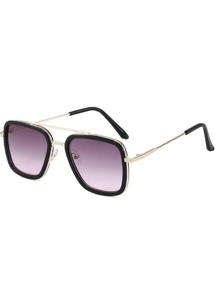 No.7 Tarzı Claemi-Rimless Güneş Gözlüğü Erkek Womequare Polarize Güneş Gözlüğü Erkekler Oculos De Sol Gafas UV400 Retro Gözlük (Yurt Dışından)