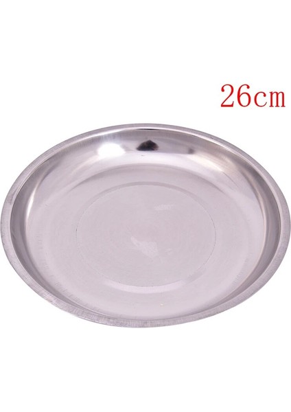 26CM Tarzı Kamp Paslanmaz Çelik Yemek Tabağı Açık Sofra Yemek Tabağı Yemek Kabı Salata Tabağı Yüksek Yeni (Yurt Dışından)