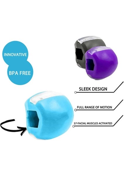 Çoklu Stil Chew Ball Eğitim Çene Egzersizi Çift Redüktör Jawline Shaper Için Eliminatör Yüz Toneri Jawz Egzersiz Topu Yüz Germe (Yurt Dışından)