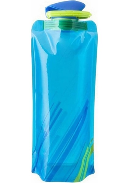 Mavi Stil Taşınabilir Katlanır Su Şişesi Çantası Açık Spor Malzemeleri Açık Spor Malzemeleri Yürüyüş Kamp Yumuşak Şişe Su Torbası (Yurt Dışından)