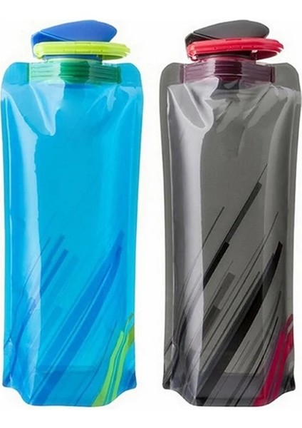 Mavi Stil Taşınabilir Katlanır Su Şişesi Çantası Açık Spor Malzemeleri Açık Spor Malzemeleri Yürüyüş Kamp Yumuşak Şişe Su Torbası (Yurt Dışından) indirimleri