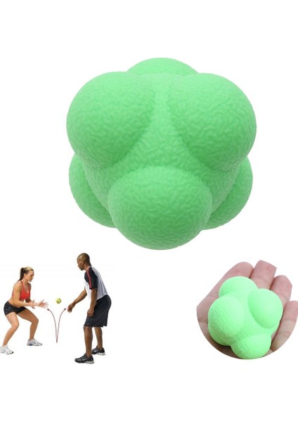 Yeşil Stil Çeviklik Topu Altıgen Tepki Antrenmana Yönelik Çevik El-Göz Tepkisinin Iyileştirilmesi Zıplama Fitness Top Tepkileri Antrenman Sporu (Yurt Dışından)