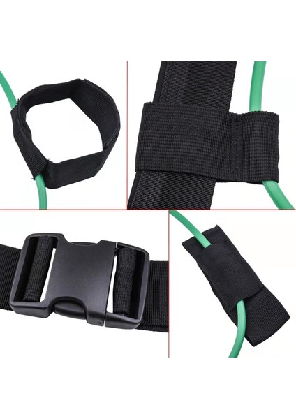 Yeşil Stil Çömelme Direnç Bantları Bacaklar Popo Kas Eğitimi Elastik Çekme Halatı Pedallı Ayarlanabilir Bel Kemeri Spor Salonu Egzersiz Sıçrama Eğitmen (Yurt Dışından) fırsatları