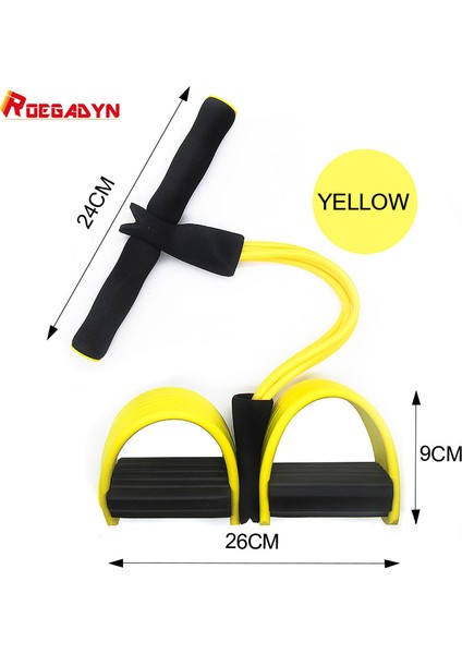 Sarı Stil Roegadyn Hafif Çok Fonksiyonlu Çektirme Kumaş Direnç Bantları Spor Sakız 4 Tüp Çekme Halatı Direnç Bandı Fitness (Yurt Dışından)