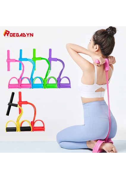 Sarı Stil Roegadyn Hafif Çok Fonksiyonlu Çektirme Kumaş Direnç Bantları Spor Sakız 4 Tüp Çekme Halatı Direnç Bandı Fitness (Yurt Dışından) modelleri