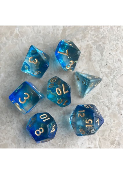 No.5 Tarzı Pearlize Etkisi Zar Seti ile 11 Çeşit Şeffafopak Iki Renkli Dijital Zar Lot Çokyüzlü Zar (Yurt Dışından) indirimleri