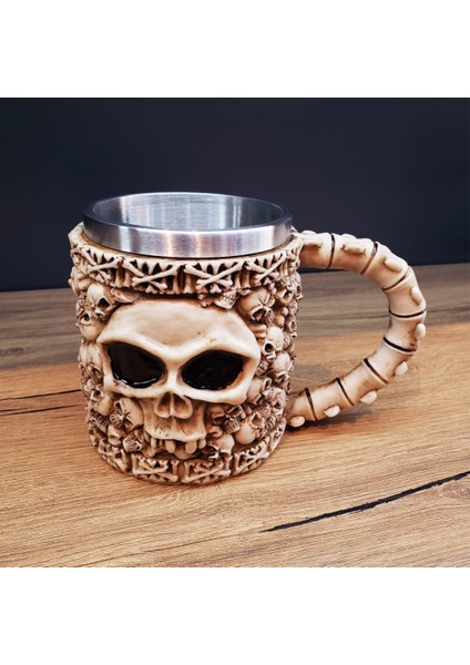3D Tasarımlı Iskelet Kupa Bardak