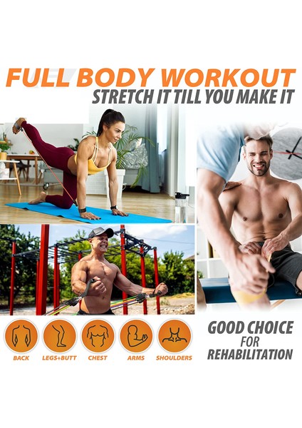 Set D-150LB-11PCS Stili Direnç Bantları Seti Vücut Geliştirme Ev Spor Ekipmanları Profesyonel Ağırlık Eğitimi Fitness Elastik Lastik Bantlar Genişletici (Yurt Dışından) fiyatları