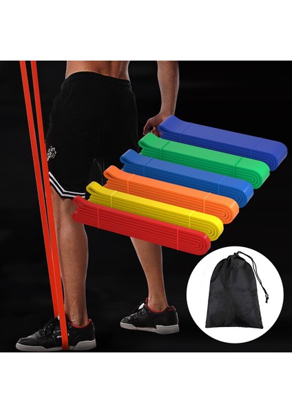 Sarı Siyah Stil 6 Renk Yoga Direnç Bantları Kauçuk Ev Açık Pilates Spor Fitness Çekme Döngüsü Egzersiz Elastik Bant Eğitim Ekipmanları (Yurt Dışından) fiyatları