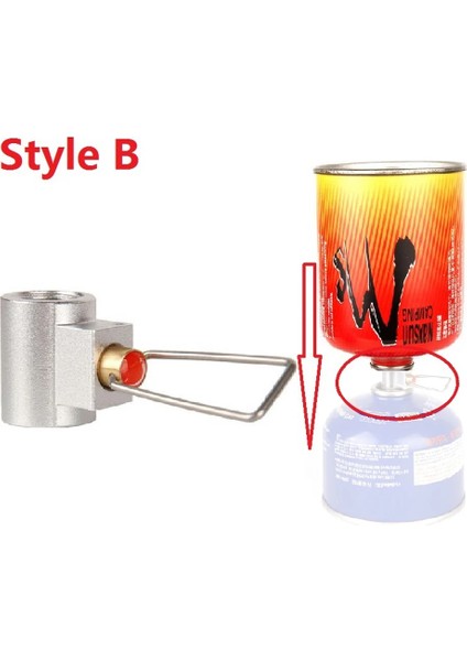 B Tarzı Açık Kamp Gaz Sobası Propan Dolum Adaptörü Düz Tank Çoğaltıcı Dönüştürücü Gaz Tasarrufu Artı Şarj Vanası Dönüşüm Aksesuarı (Yurt Dışından)