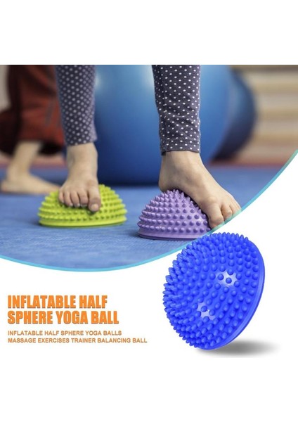 Mor Tarzı Yoga Yarım Küre Eğitmeni Dengeleme Topu Şişme Yarım Küre Yoga Topları Masaj Egzersizleri Spor Salonu Pilates Fitness Fitball Kauçuk (Yurt Dışından) fiyatları