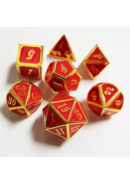 No.39 Tarzı Dnd Oyunu, Masa Üstü Rpg, Zindanlar ve Ejderhalar, Matematik Öğretimi, 7 Için Emaye Katı Metal ile Çokyüzlü Metal Zar Seti Çinko Alaşım (Yurt Dışından) fırsatları