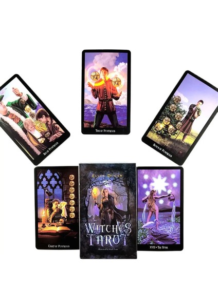 Büyülü Aşk Tarzı Yeni Yüksek Li Cadılar Tarot Kartları Fal Rehberliği Arkadaş Partisi Için Pdf Rehberi ile Kehanet Güverte Tahta Oyunu Anlatıyor (Yurt Dışından)