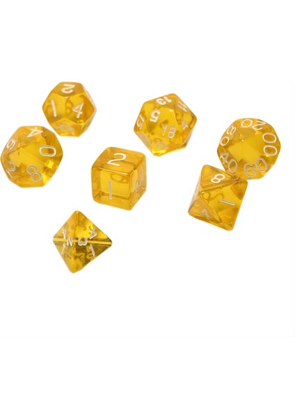 Sarı Stil Adet Dijital Zar Oyunu Çokyüzlü Çok Taraflı Akrilik Zar Masa Oyunu Için Renkli Aksesuarlar (Yurt Dışından)