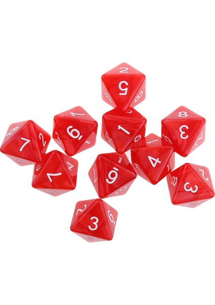 Mor Tarzı 10 Parçalı Zar D8 Dnd Parti Masa Masa Oyunları Için Çokyüzlü Zar Zar Seti (Yurt Dışından) fırsatları