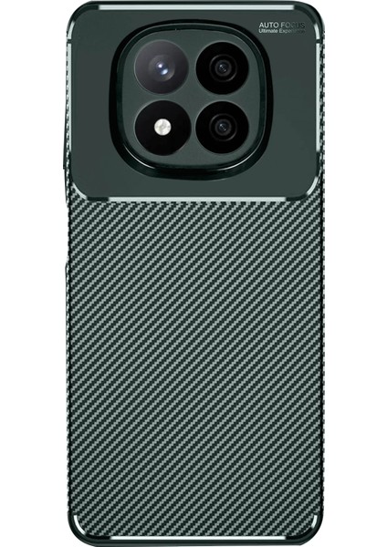 Xiaomi Redmi Note 14 Pro Plus Kılıf Auto Focus Karbon Kapak - Koyu Yeşil Yktsn