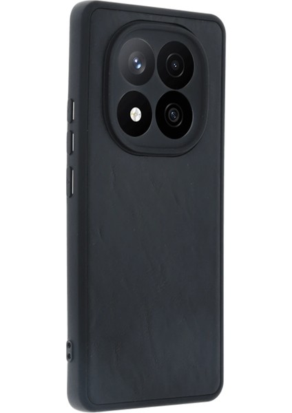 Xiaomi Redmi Note 14 Pro 5g Kılıf Aras Deri Kapak - Siyah Yktsn