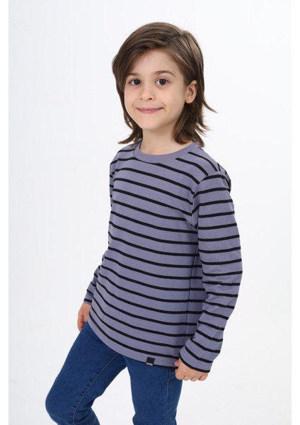 Erkek Çocuk Çizgili Tişört