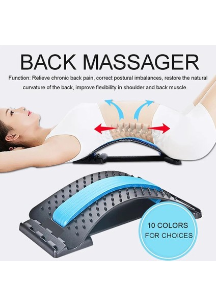 No.8 Stili Back Massager Stretcher Multi-Level Adjustable Neck Stretch Fitness Lumbar Cervical Spine Support Equipment (Yurt Dışından) modelleri