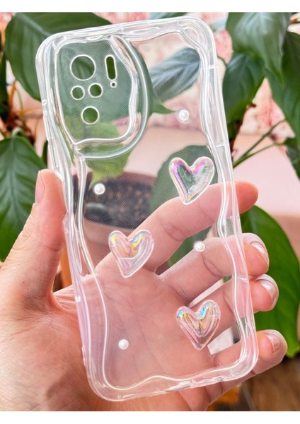 Redmi Note 10 - 10S Kılıf 3D Kalpli Inci Tasarımlı Desenli Kamera Korumalı Şeffaf Silikon Kapak fırsatları