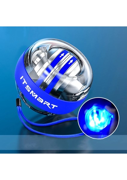 Mavi Stil LED Bilek Powerball Trainer Jiroskop Güç Topu Kol Egzersizi Egzersiz Makinesi Gym Powerball Fitness Ekipmanları (Yurt Dışından)