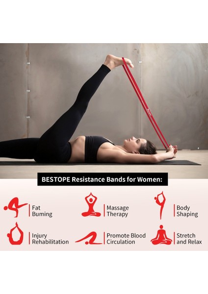 Kırmızı Stil Direnç Bantları Spor Salonu Ev Egzersiz Erkekler Kadınlar Için Elastik Lastik Bant Yoga Pilates Mukavemet Ağırlık Eğitimi Fitness Ekipmanları (Yurt Dışından) indirimleri