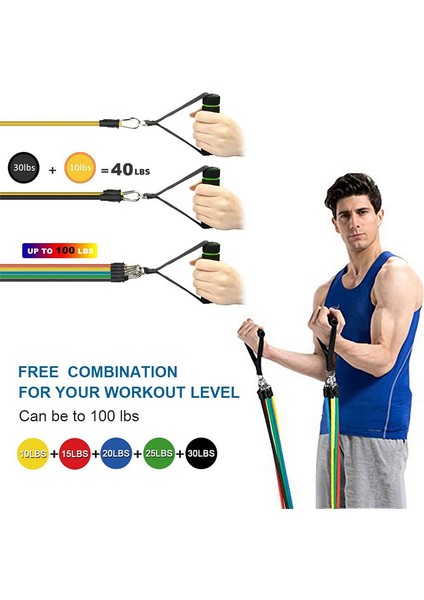 17 Adet-1 Tarzı Direnç Bantları Set Genişletici Egzersiz Fitness Çekme Halatı Elastik Lastik Bant Streç Yoga Tüpleri Koşum Eğitim Egzersiz (Yurt Dışından) fırsatları