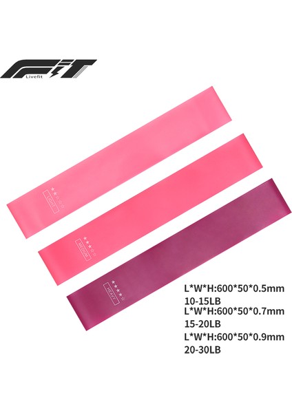 TPE-3PCS234 Stili Fitness Direnç Bantları Çevre Dostu Yüksek Li Yoga Elastik Germe Germe Egzersiz Döngüsü Direnç Bantları (Yurt Dışından)