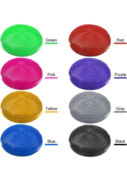 Yeşil Stil Stability Yoga Massage Ball Pad 33CM Yoga Balance Disc Durable Inflatable Cushion Free Hand Pump For Sports Gym Fitness Yoga (Yurt Dışından) modelleri