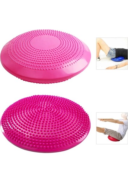 Yeşil Stil Stability Yoga Massage Ball Pad 33CM Yoga Balance Disc Durable Inflatable Cushion Free Hand Pump For Sports Gym Fitness Yoga (Yurt Dışından) fırsatları
