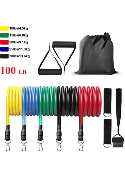 100LB Stil1 Stili Direnç Bantları Seti Vücut Geliştirme Genişletici Sıkı Sakız Sporları Egzersiz Elastik Bant Eğitim Için Elastik Bant Fitness Için Lastik Bantlar (Yurt Dışından)