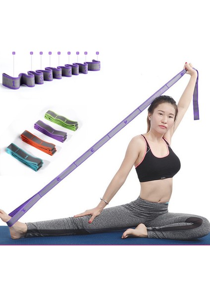 Mor Tarzı Spor Salonu Fitness Yoga Germe Kayışı Elastik Bant Beden Eğitimi Direnç Dans Acemi Germe Kemeri (Yurt Dışından) fiyatları