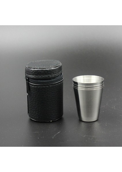 1 Adet 230ML Tarzı 5pcslot 30ML Kamp Bardağı Açık Sofra Seyahat Bardakları Su Kupaları Paslanmaz Çelik Şarap Bira Bardağı Pu Deri Yürüyüş Plaj (Yurt Dışından) indirimleri