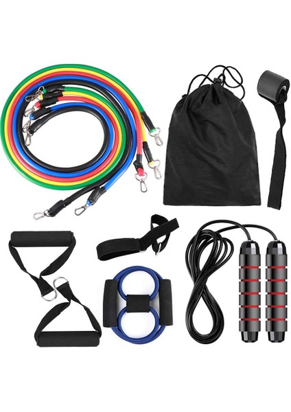 12 Adet Mavi Set Stili Ull Halat Direnç Bantları Atlama Ipi ile Set Kapı Çapa Ayak Bileği Askıları Ev Spor Salonu Egzersizi Için 8 Şekilli Streç Bant Kolları (Yurt Dışından) fiyatları