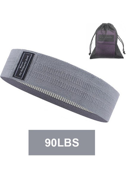 Gri--90 Lbs Tarzı Spor Salonu Egzersizi Fitness Kalça Döngüsü Direnç Bantları Kaymaz Squats Genişletici Mukavemet Lastik Bantlar Yoga Eğitimi Örgülü Elastik Bant (Yurt Dışından)
