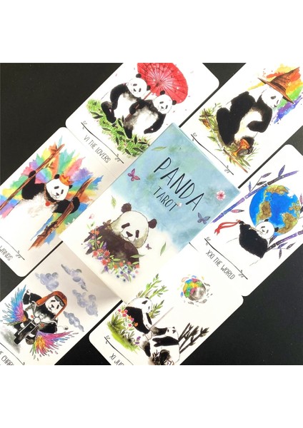 MTS09 Stili Panda'nın Yolu Tarot Güverte Boş Zaman Partisi Masa Oyunu Yüksek Li Falcılık Kehanet Oracle Kartları Pdf Rehberi ile (Yurt Dışından) fiyatları