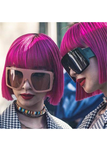 No.17 Stili 2021 Yeni Tasarım Tek Parça Boy Kare Güneş Gözlüğü Kadın Erkek Uvades Bisiklet Koşu Vintage Moda Degrade Gözlük (Yurt Dışından) modelleri