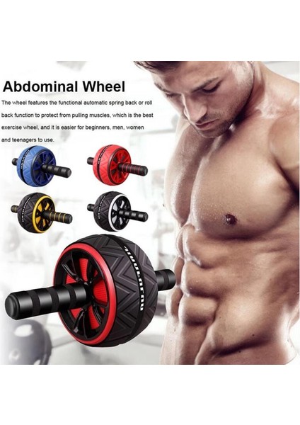 Siyah Stil Hiçbir Gürültü Karın Tekerlek Kaymaz Ab Rulo Mat ve Atlama Ipi ile Kas Eğitmen Kol Bel Bacak Egzersiz Gym Fitness Ekipmanları (Yurt Dışından) indirimleri