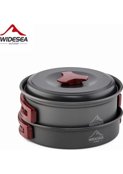 Widesea 1 Kişilik Kamp Sofra Takımı Dış Mekan Tencere ve Seyahat Dişlileri Yapışmaz Tencere Tavalar Kaseler Yürüyüş Gereçleri (Yurt Dışından) fiyatları