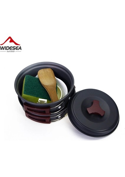 Widesea 1 Kişilik Kamp Sofra Takımı Dış Mekan Tencere ve Seyahat Dişlileri Yapışmaz Tencere Tavalar Kaseler Yürüyüş Gereçleri (Yurt Dışından) fırsatları