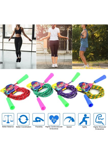 Rastgele Renk Stili Mükemmel Ayarlanabilir Atlama Ipi Kadın Erkek Ev Spor Salonu Egzersiz Fitness Eğitimi Için Atlama Ipi Çocuk Atlama Ipi Yeni (Yurt Dışından)