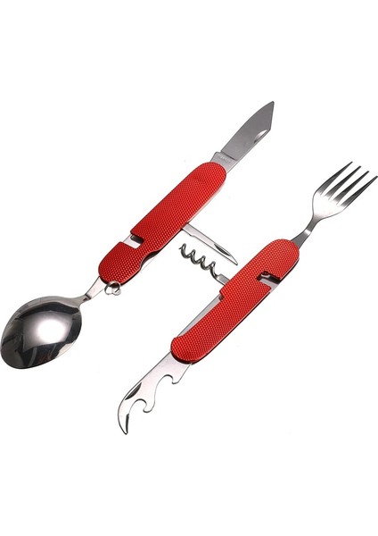 Sarı Stil Ayrılabilir Açık Sofra Kamp Paslanmaz Çelik Çatal Bıçak Kaşık Şişe Açacağı Yürüyüş Hayatta Kalma Seyahat Için Katlama Kiti (Yurt Dışından) modelleri