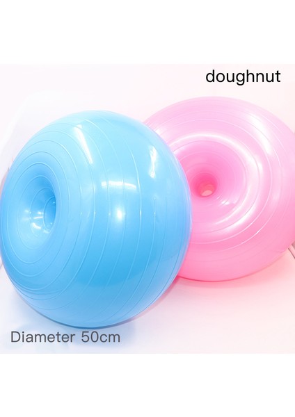 Mavi 01 Stili Pvc Donut Fitness Yoga Topu Pompa Seti ile 50CM Pilates Fitness Salonu Denge Elma Topu Yoga Yarım Küre Spor Salonu Ev Eğitimi (Yurt Dışından) fiyatları