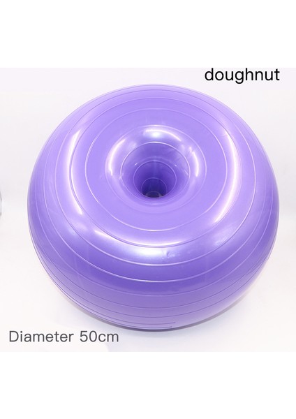 Mavi 01 Stili Pvc Donut Fitness Yoga Topu Pompa Seti ile 50CM Pilates Fitness Salonu Denge Elma Topu Yoga Yarım Küre Spor Salonu Ev Eğitimi (Yurt Dışından) fırsatları