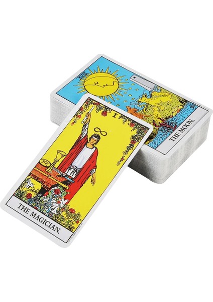 Sarı Stil Tam Ingiliz Parlak Binici Seti Tarot Kartlarını Bekleyin Fabrika Yapımı Smith Tarot Güverte Tahta Oyun Kartları Sıcak Satış (Yurt Dışından) indirimleri