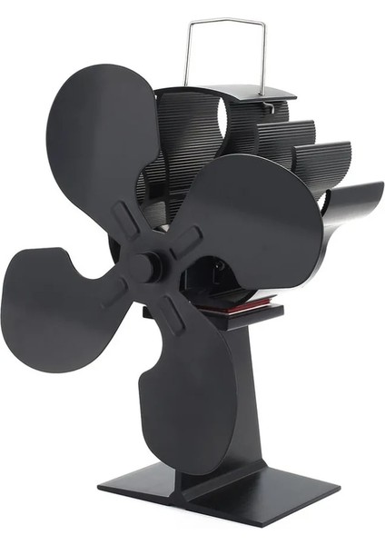 Sarı Stil Siyah Şömine Bıçakları Isı ile Çalışan Soba Fanı Kütük Odun Brülörü Ecofan Sessiz Ev Şömine Fanı Verimli Isı Dağıtımı (Yurt Dışından) fiyatları